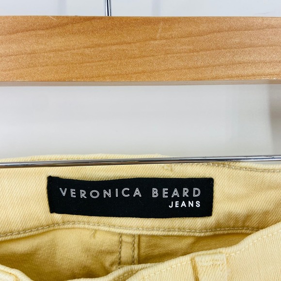 Veronica Beard Pale Mustard Yellow Button-Fly Maera Skinny Jeans Size 29/8 - Picture 3 of 9